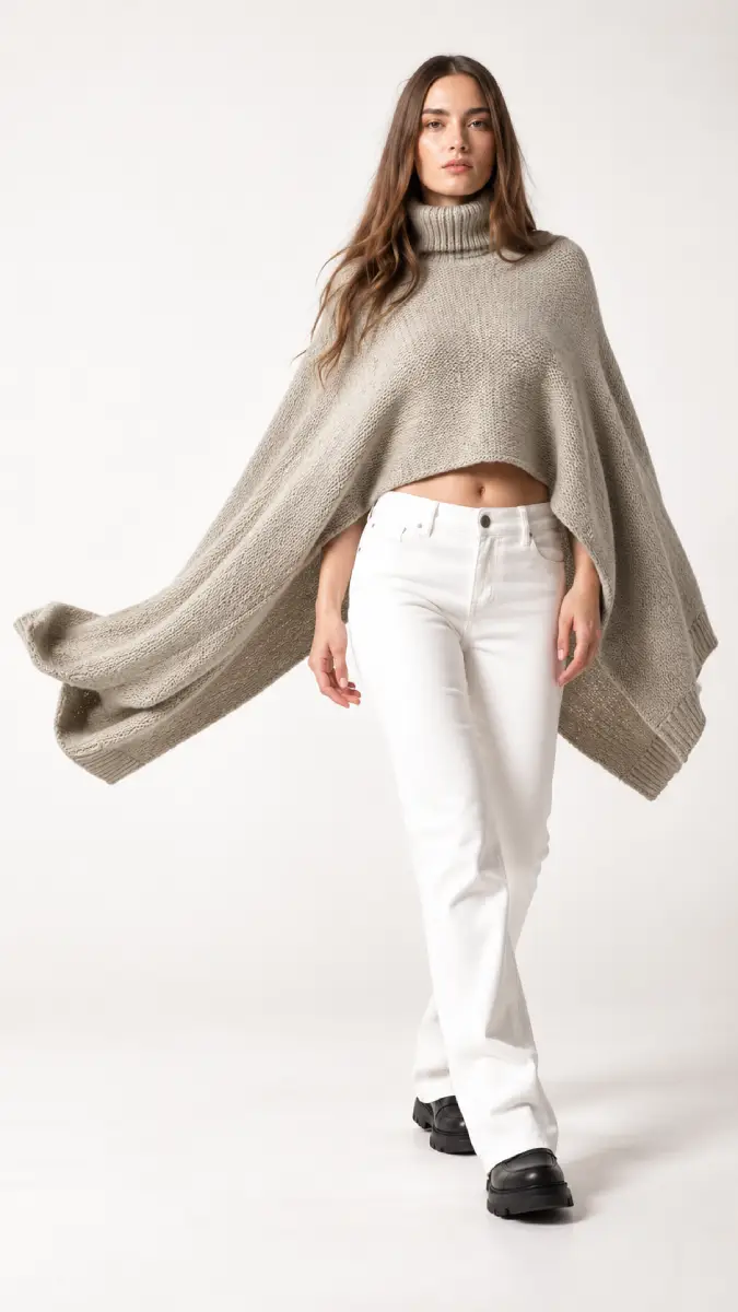 Antidote Knitwear Isabella Cape Turtleneck