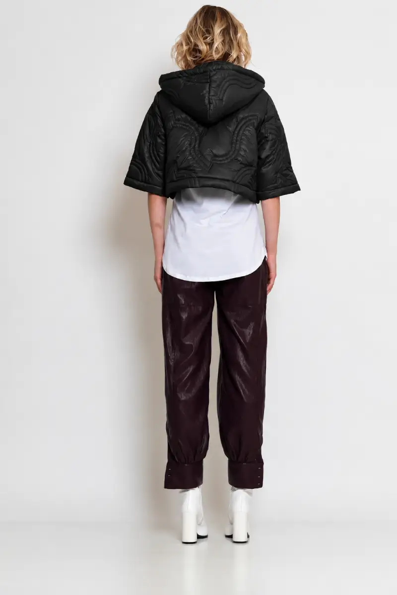 C-throu Black Puffer Bolero