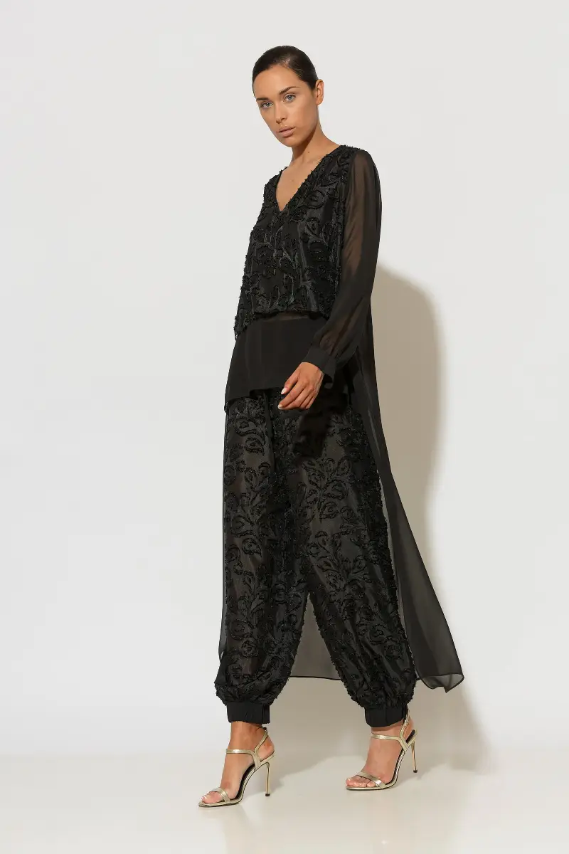C-throu Chiffon Asymmetric Tunic