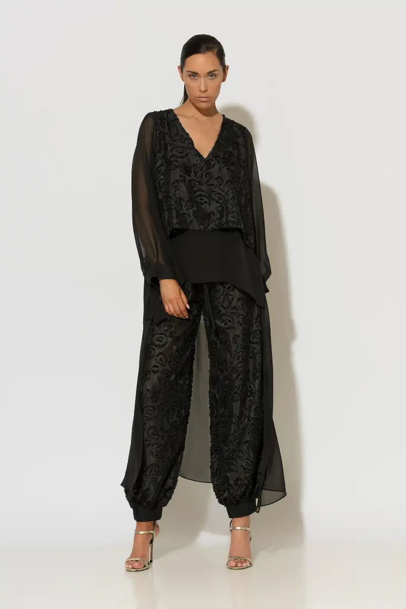 C-throu Chiffon Asymmetric Tunic