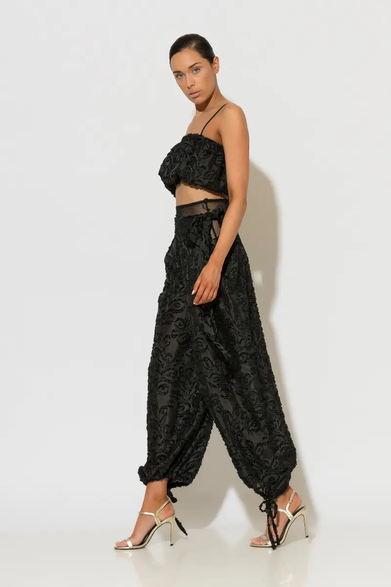 C-throu Devore Harem Pants