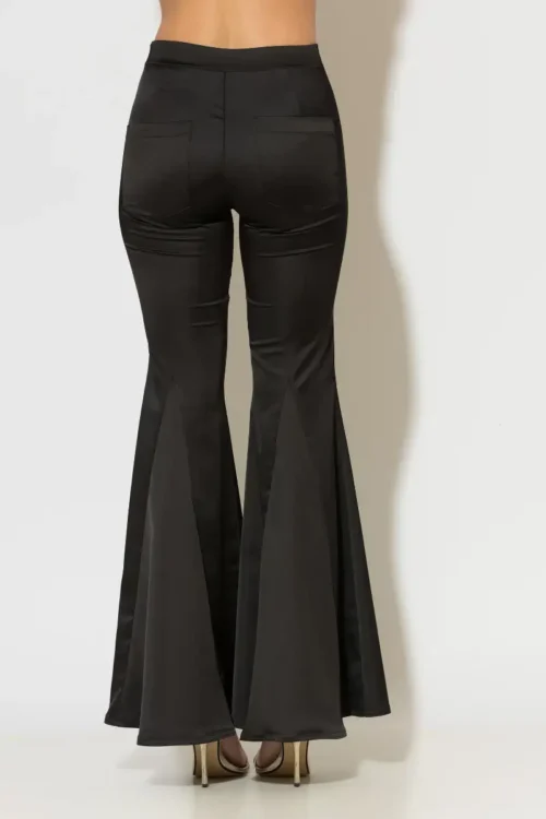 C-throu High Waisted Satin Pants