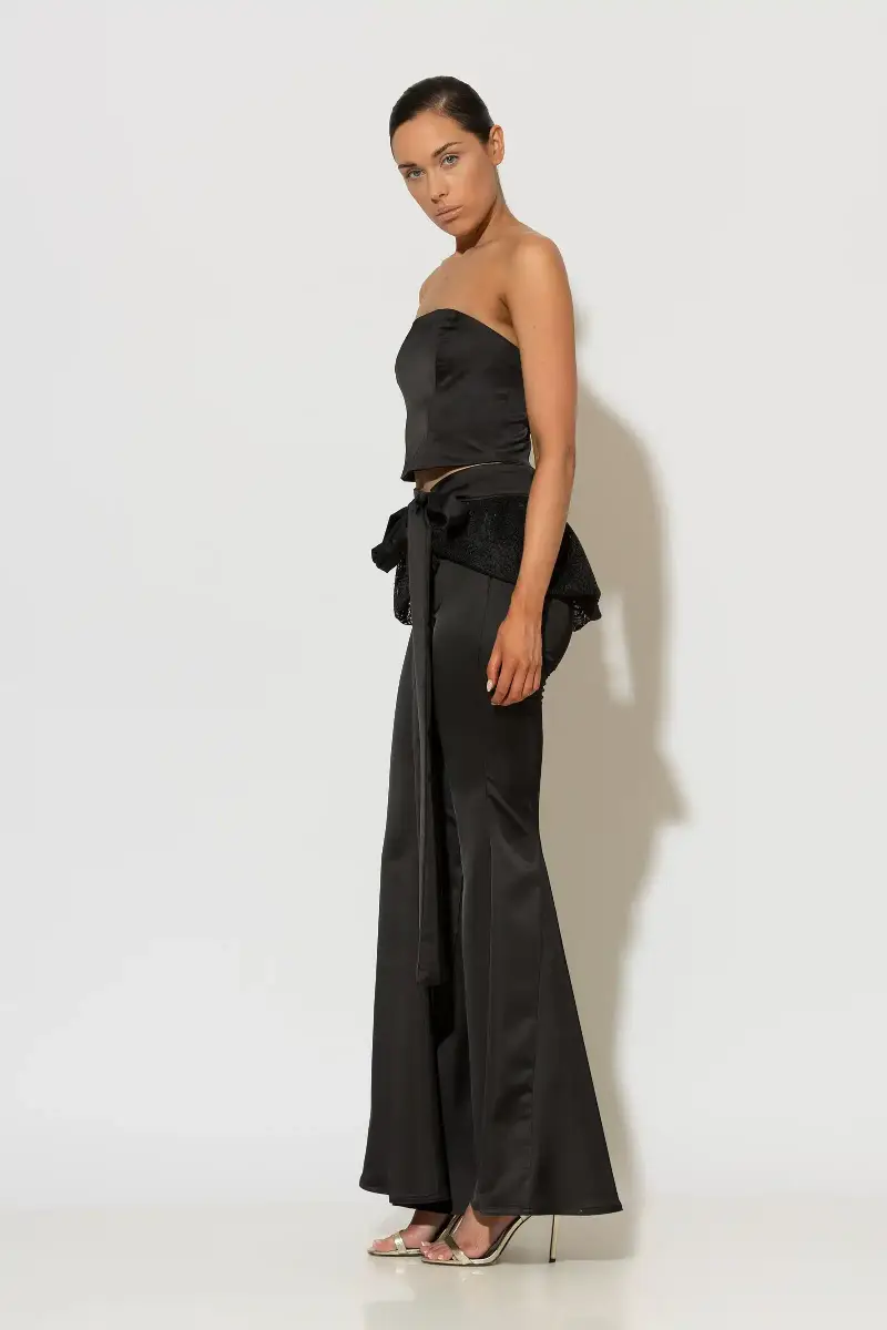 C-throu High Waisted Satin Pants