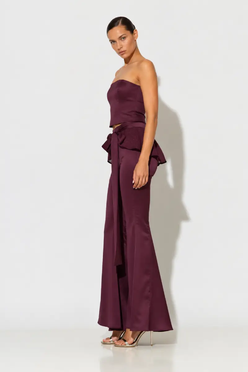 C-throu High Waisted Satin Pants