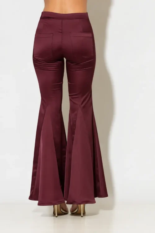 C-throu High Waisted Satin Pants