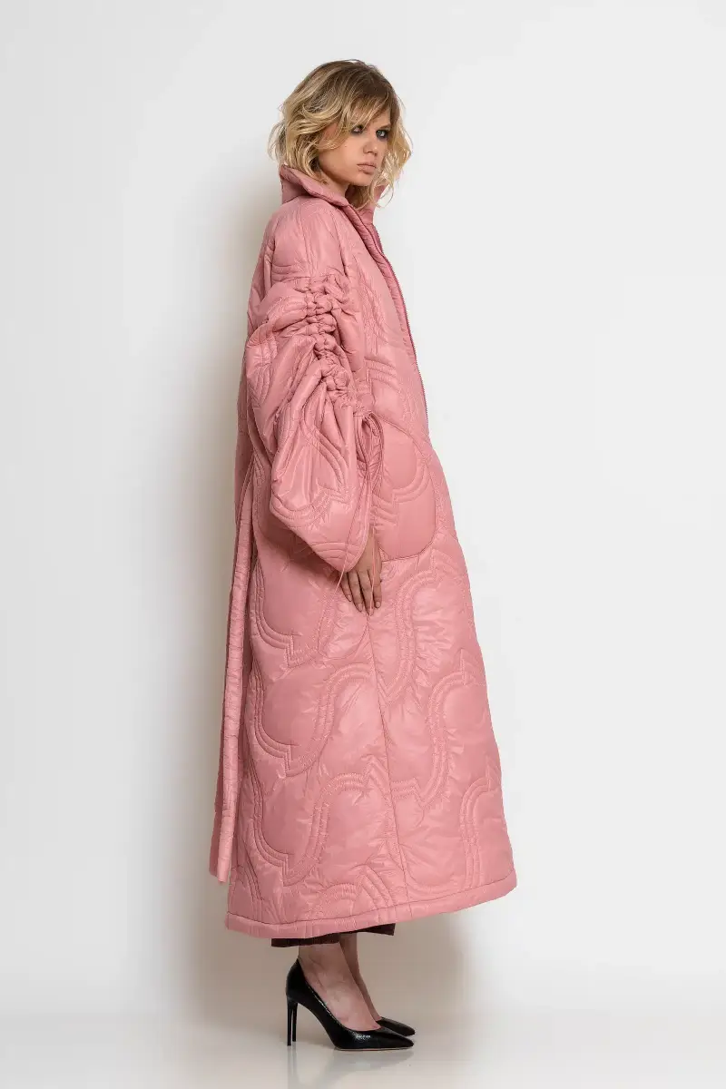 C-throu Long Quilted Coat