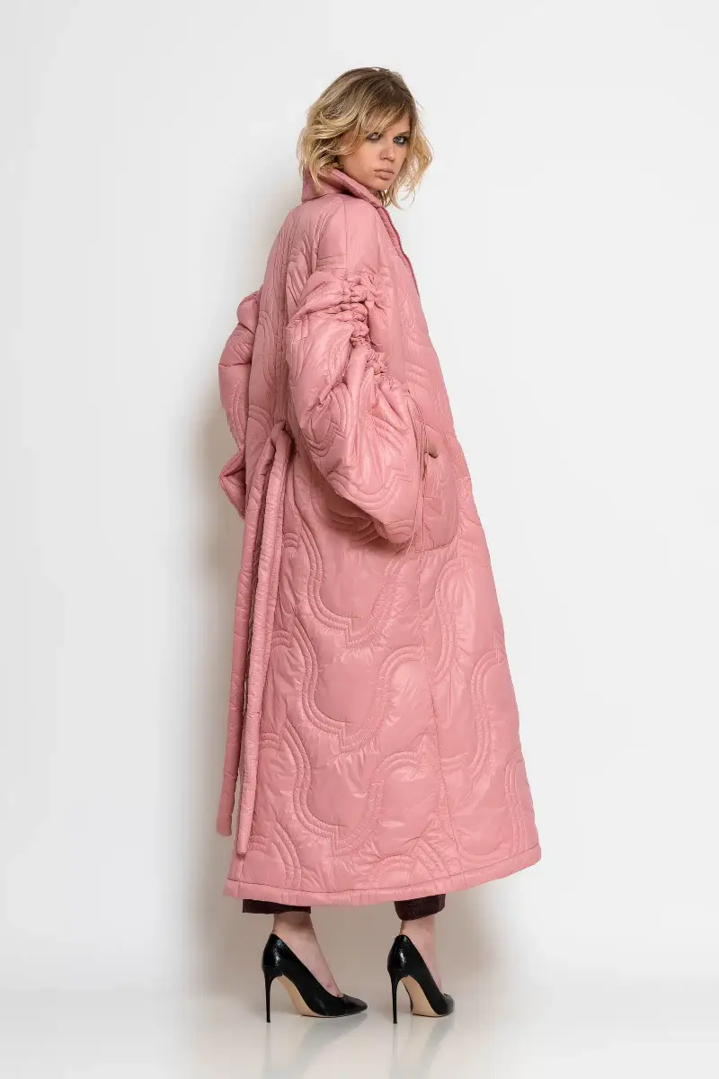C-throu Long Quilted Coat