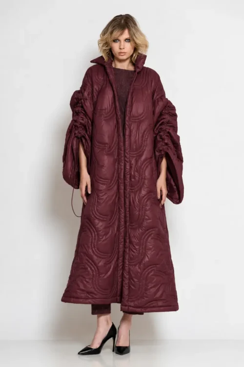 C-throu Long Quilted Coat