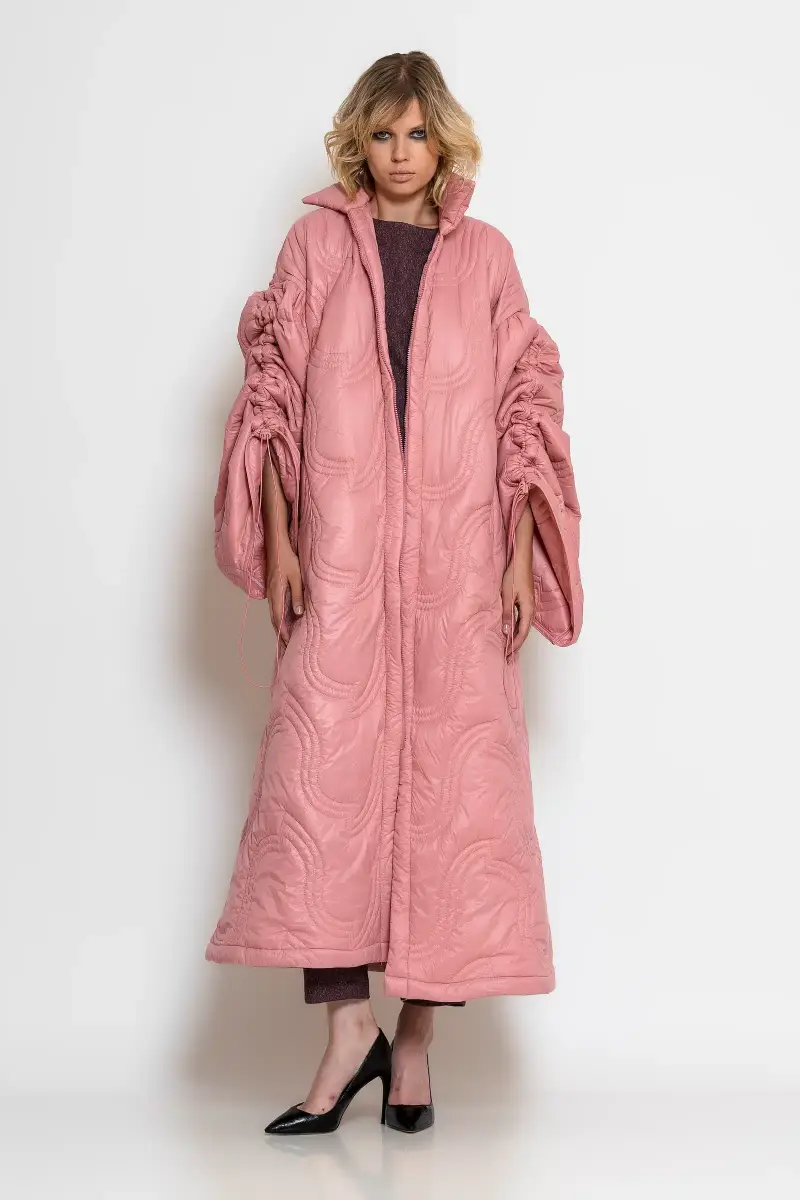 C-throu Long Quilted Coat