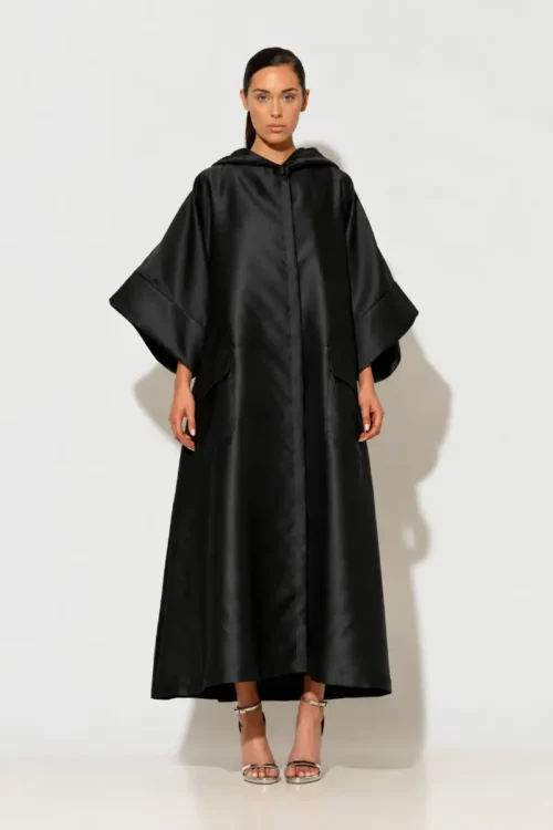 C-throu Long Taffeta Coat
