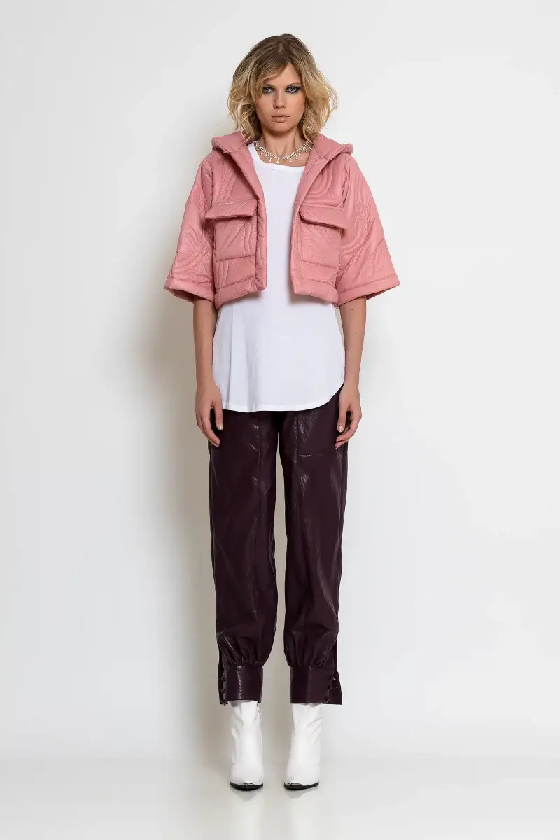 C-throu Pink Puffer Bolero