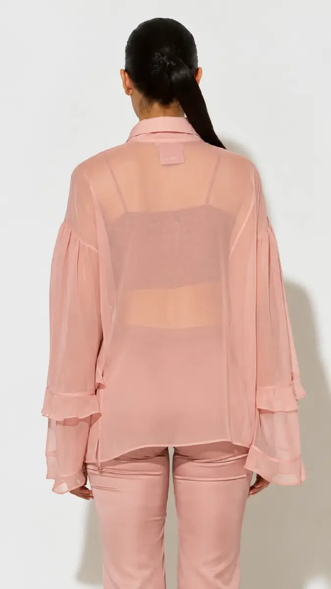 C-throu Ruffled Chifon Shirt