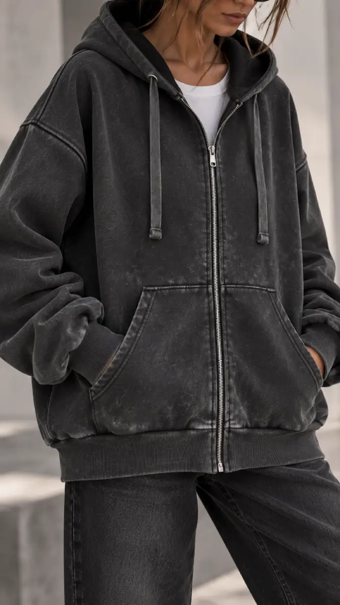 Chance Off Washed Effect Cardigan