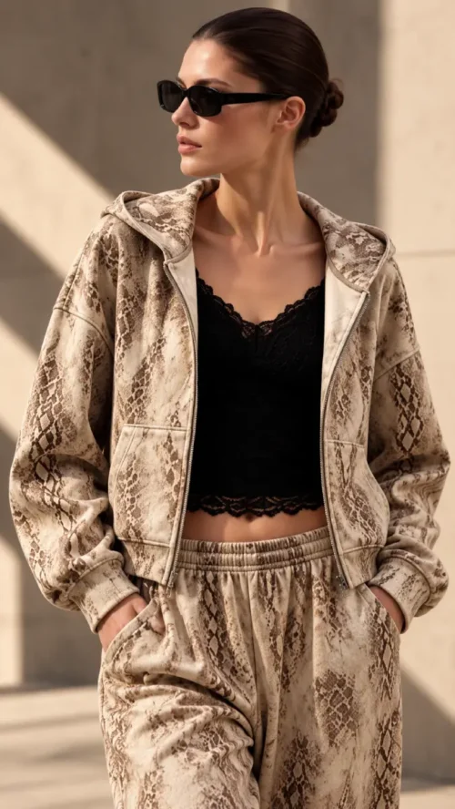 Inera by Lumina Snake Print Jacket