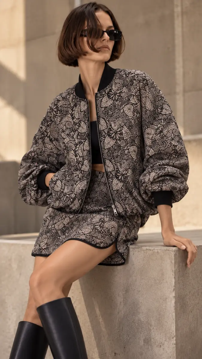 Lumina Laced Bomber Jacket