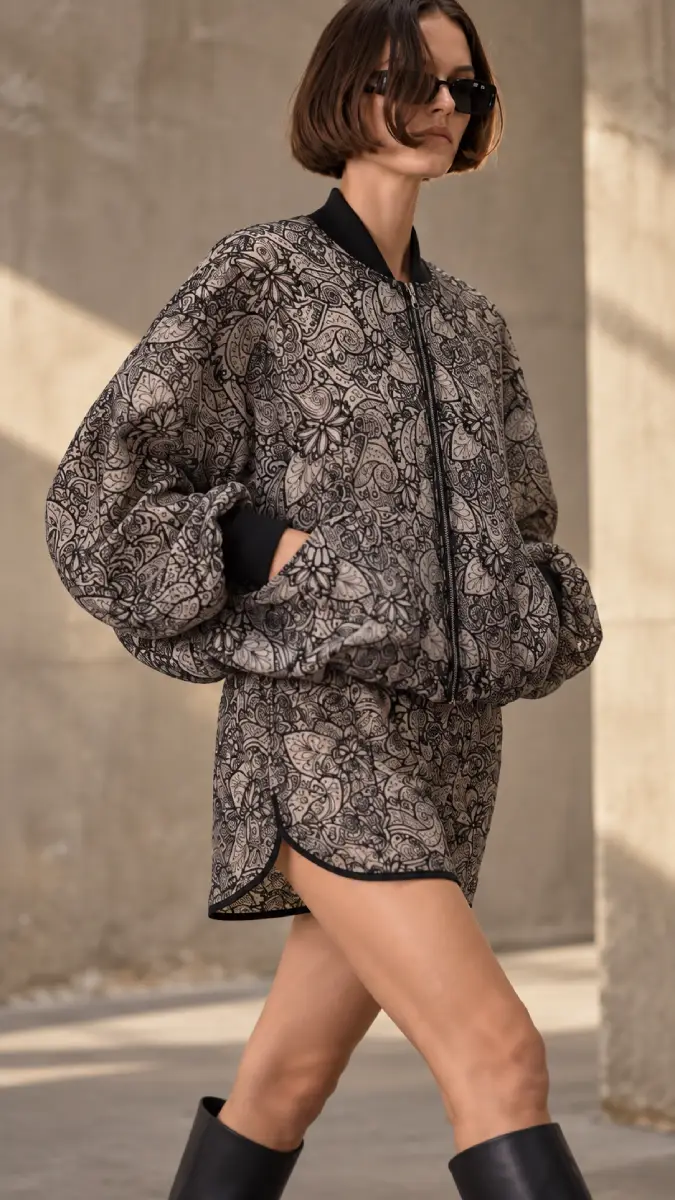 Lumina Laced Bomber Jacket