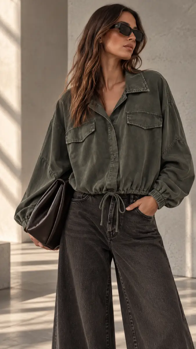 Miho's Washed Crop Shirt