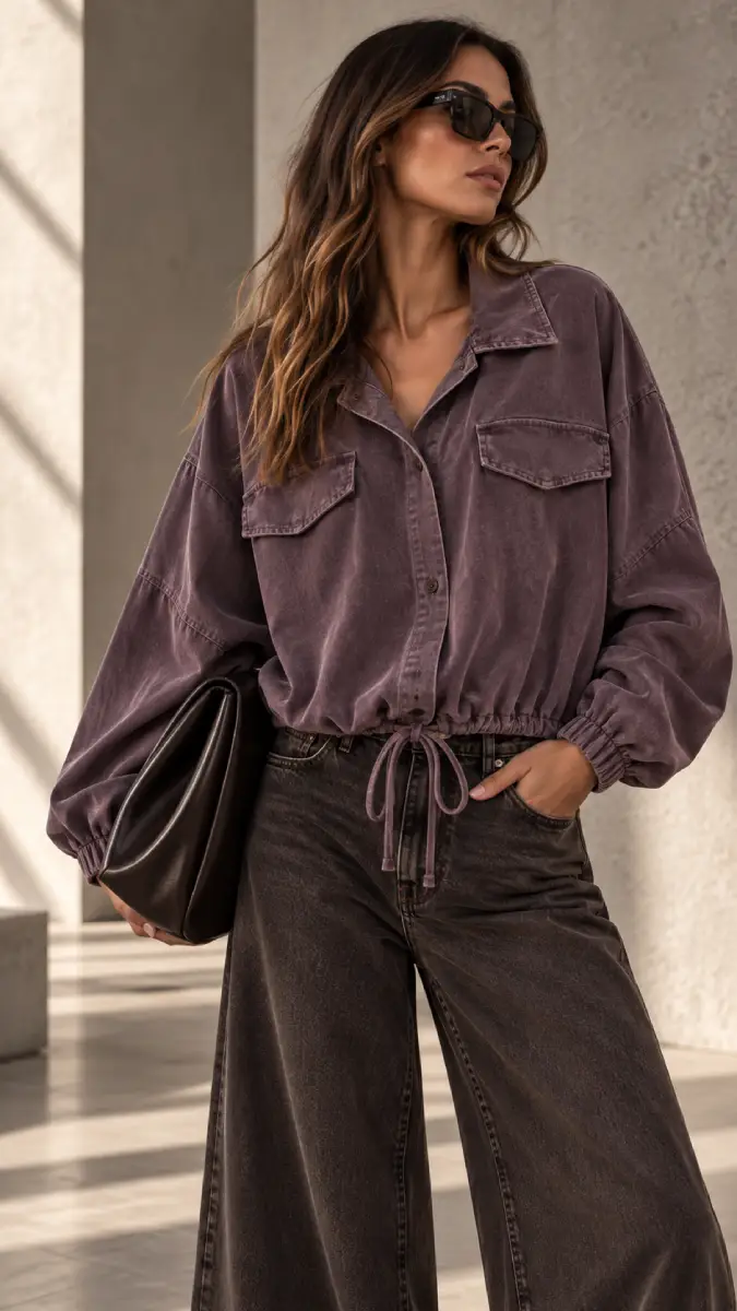 Miho's Washed Crop Shirt