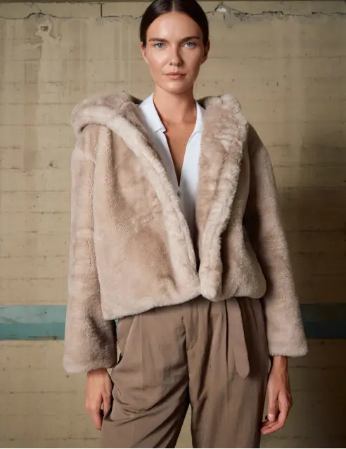 Biston Faux Fur Coat