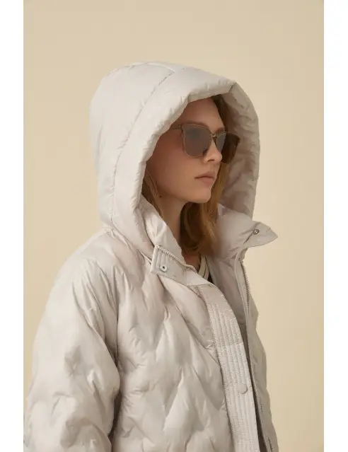Biston Hooded Quilted Jacket
