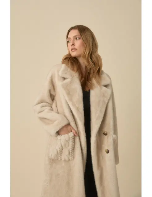 Biston Long Teddy Coat
