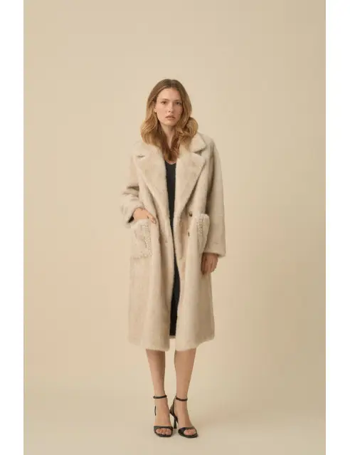 Biston Long Teddy Coat
