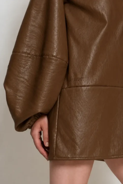 C-throu Faux Leather Dress