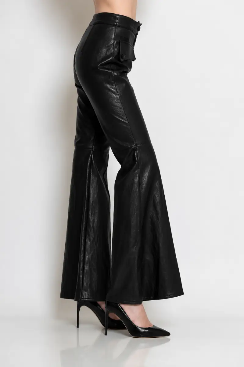 C-throu Faux Leather Pants