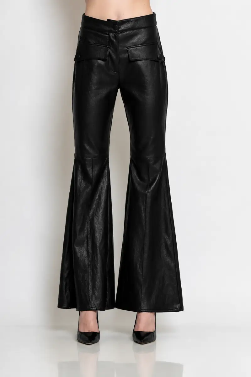 C-throu Faux Leather Pants