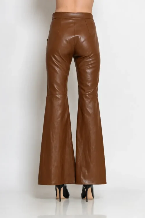 C-throu Faux Leather Pants