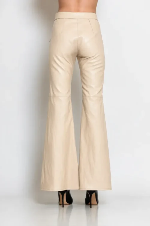 C-throu Faux Leather Pants