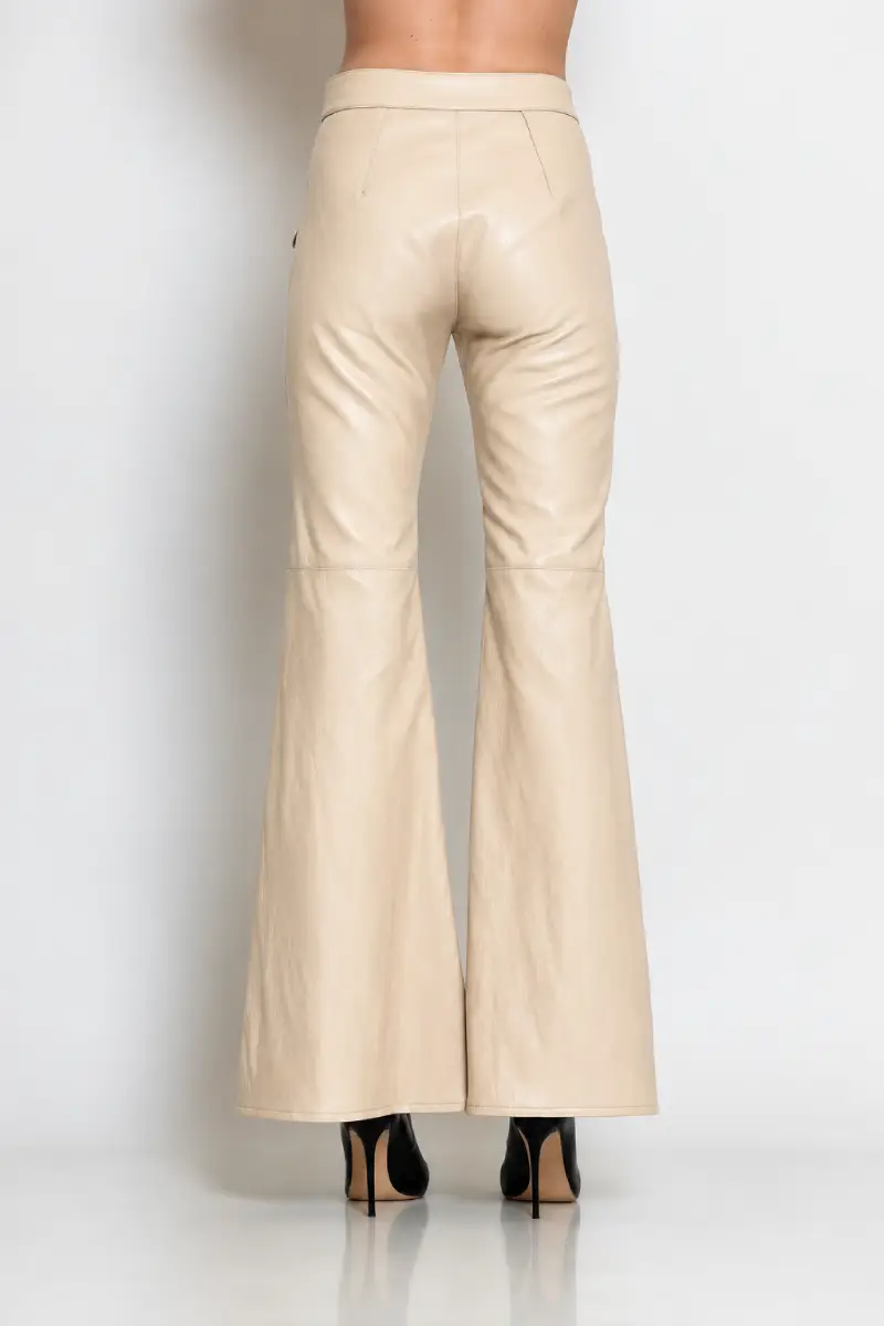 C-throu Faux Leather Pants