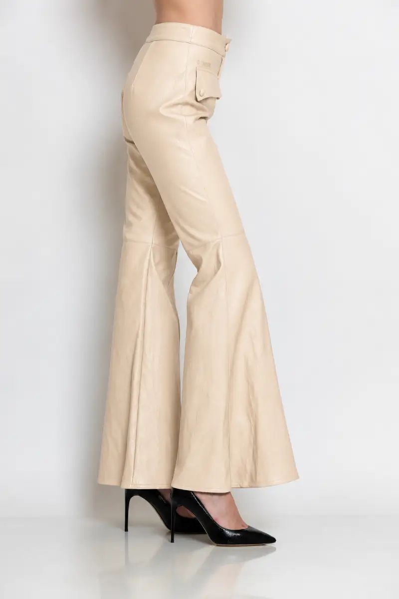 C-throu Faux Leather Pants