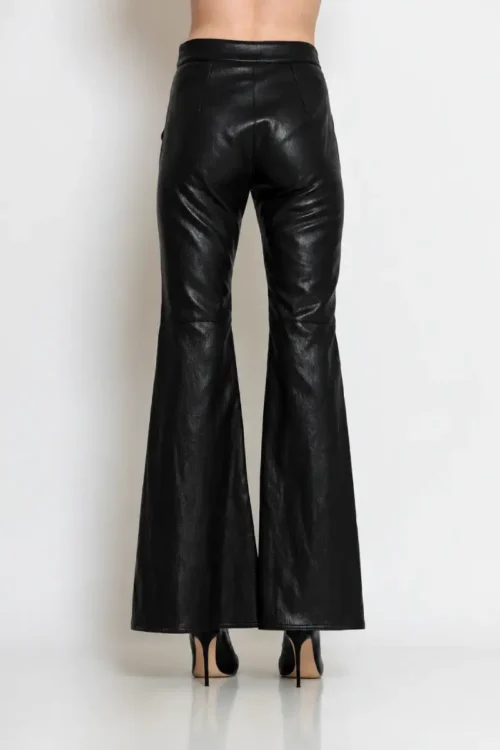 C-throu Faux Leather Pants