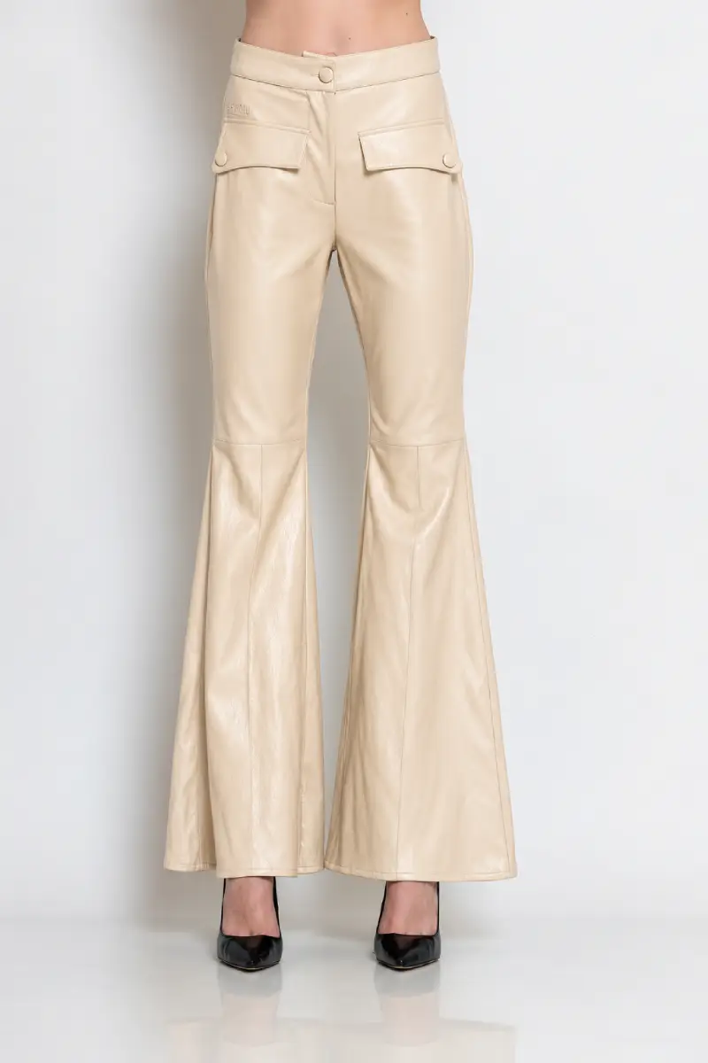 C-throu Faux Leather Pants