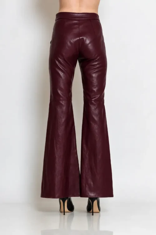 C-throu Faux Leather Pants