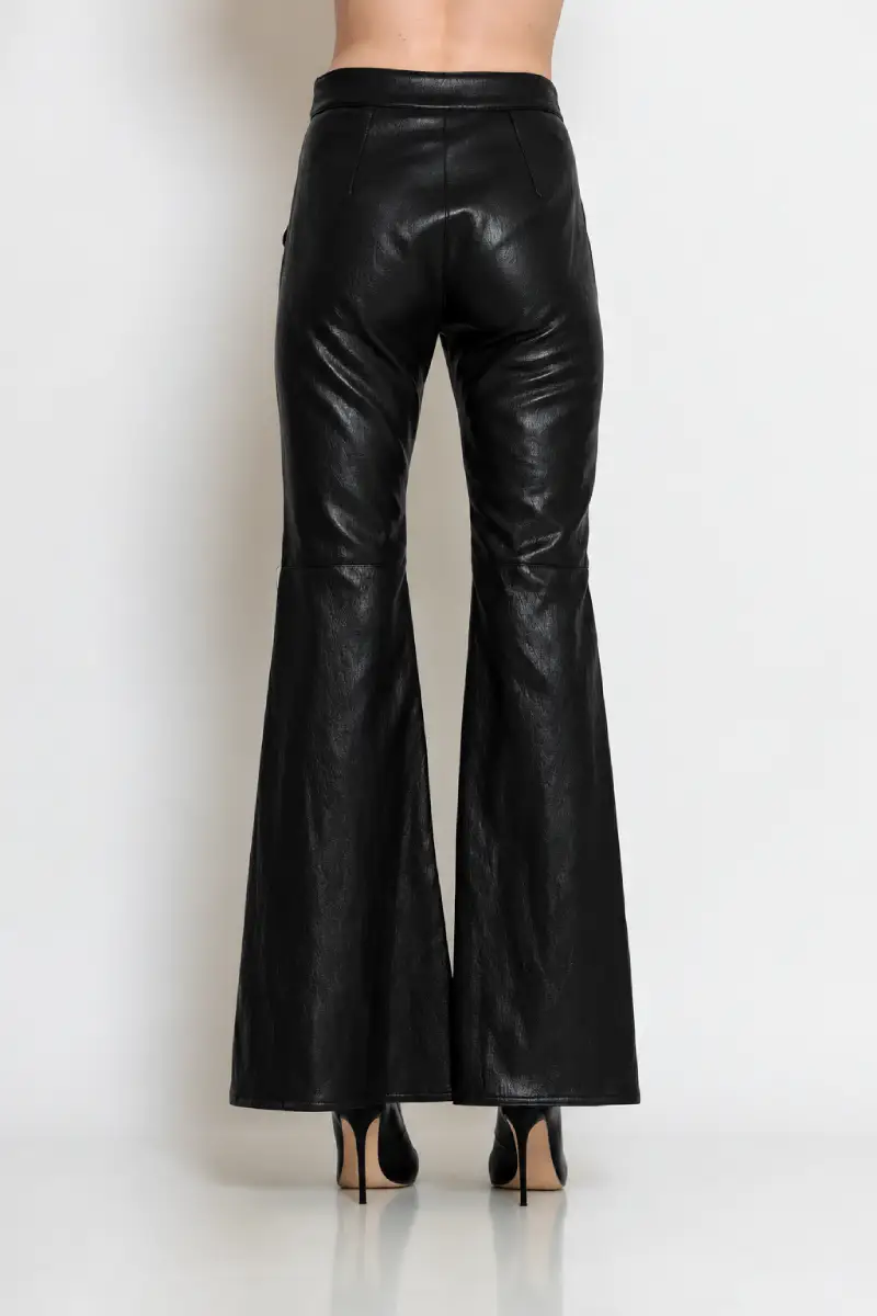 C-throu Faux Leather Pants