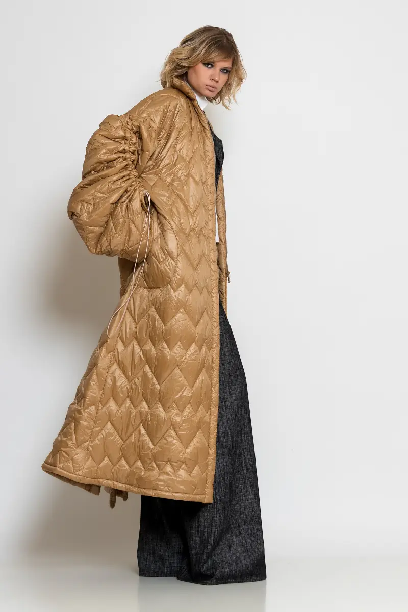C-throu Long Quilted Coat