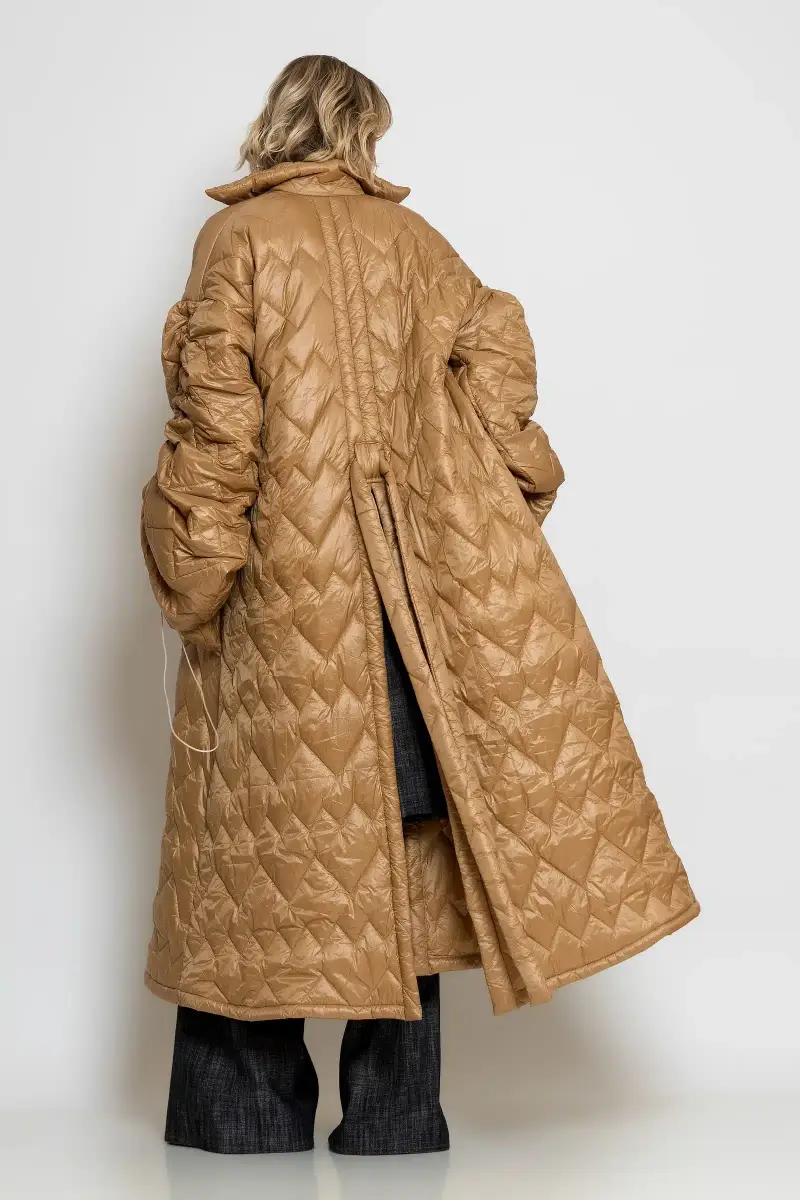 C-throu Long Quilted Coat
