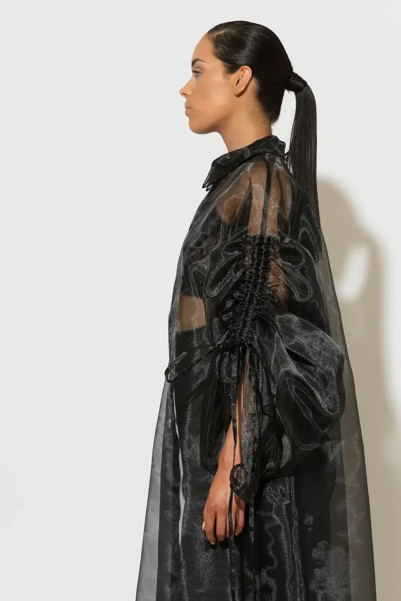 C-throu Sheer Organza Coat