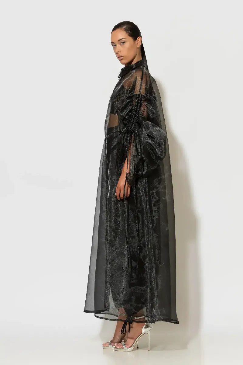 C-throu Sheer Organza Coat