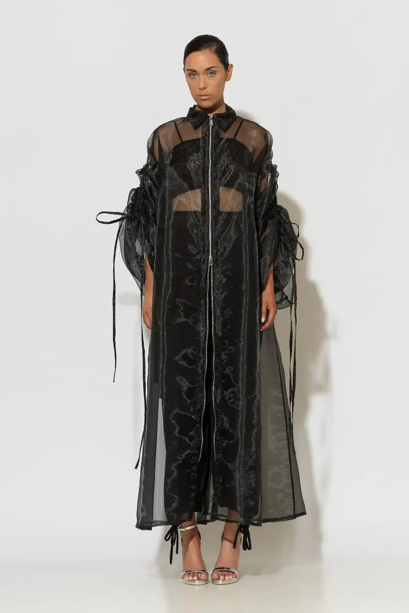 C-throu Sheer Organza Coat