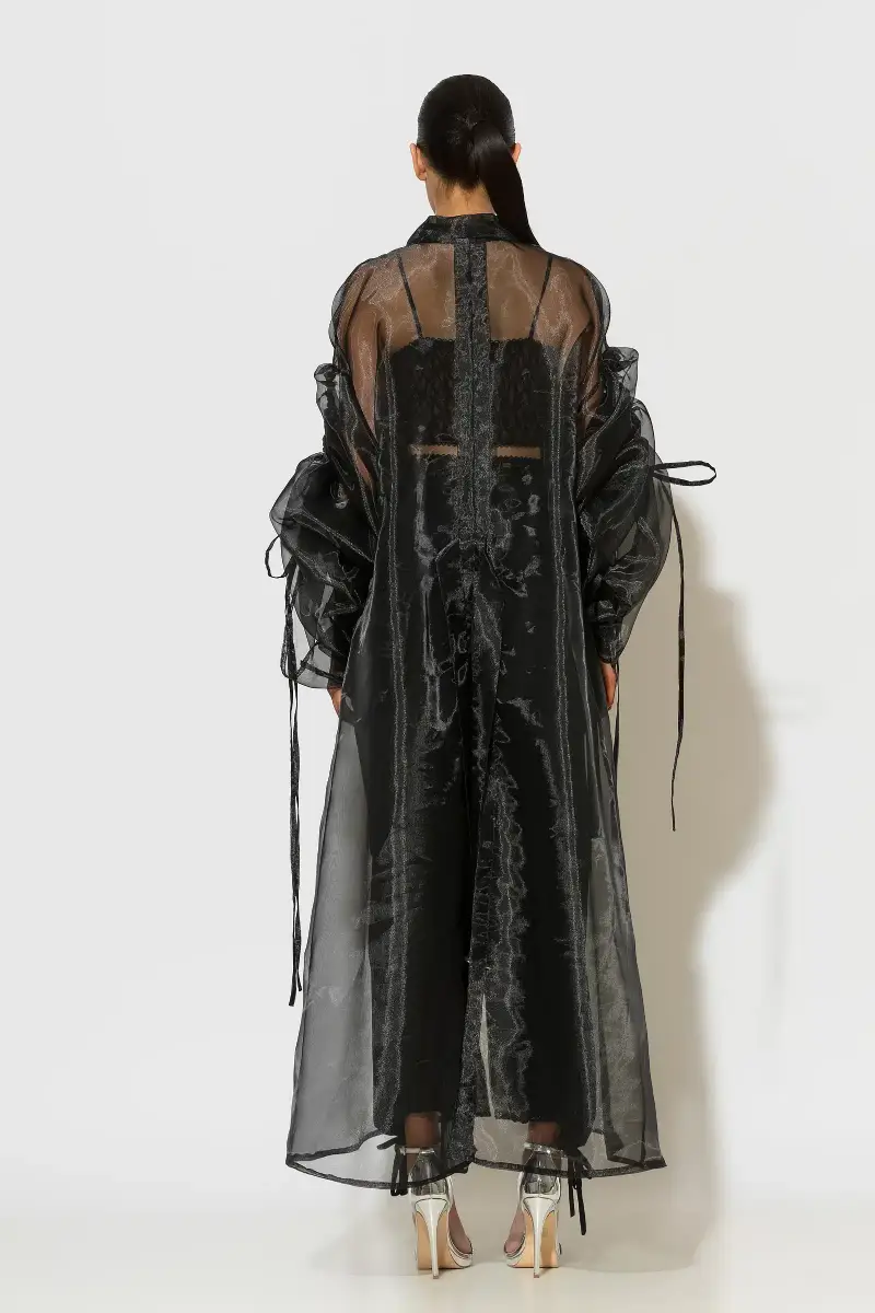 C-throu Sheer Organza Coat