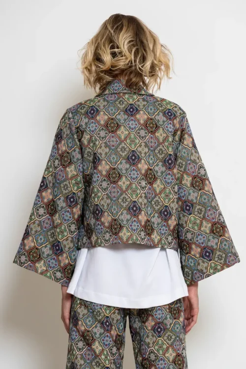 C-throu Short Brocade Jacket