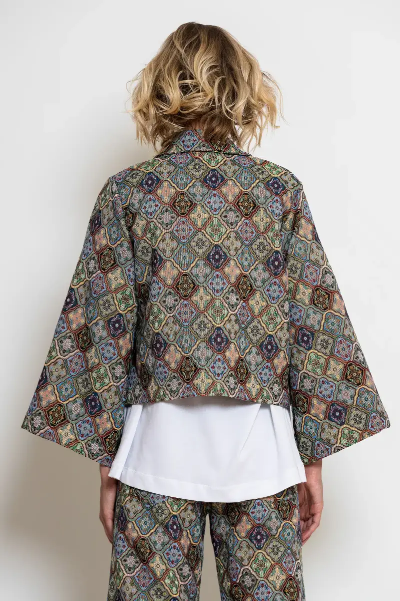 C-throu Short Brocade Jacket