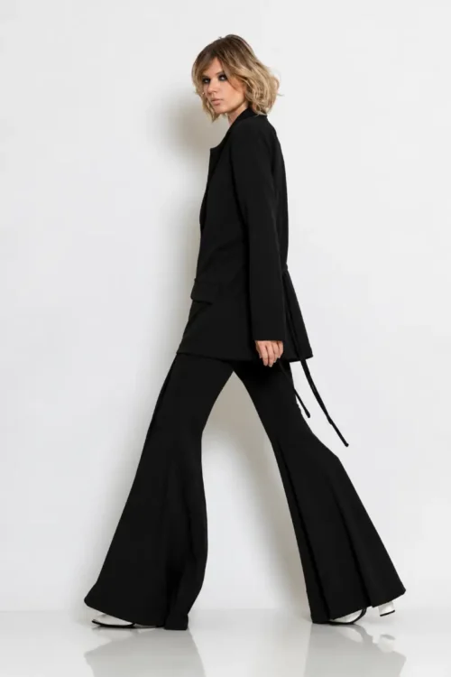 C-throu Stretch Crepe Pants