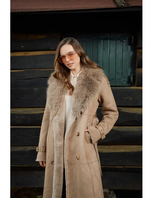 Splendid Suede Fur Coat