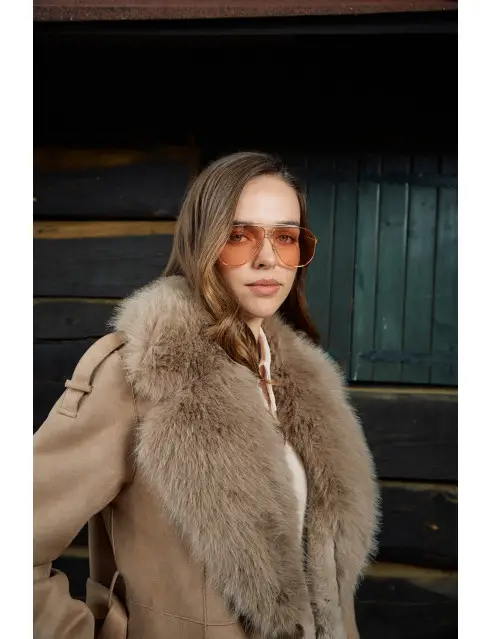 Splendid Suede Fur Coat