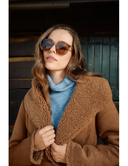 Splendid Suede Teddy Coat